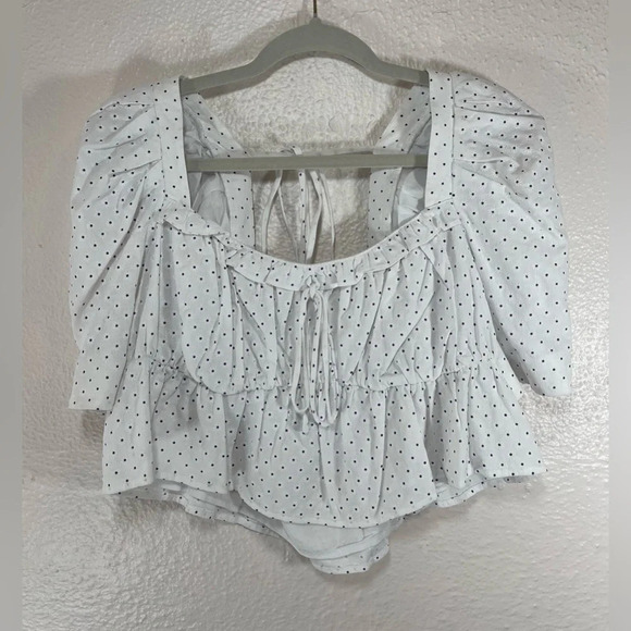 Revolve Majorelle Vivien Floral Blouse Top in White Women’s Large Spring Summer - Picture 16 of 16